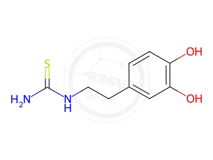 Chemical structure of Thiourea, [2-(3,4-dihydroxyphenyl)ethyl]-(9CI)