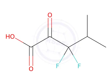 Chemical structure of Pentanoic acid, 3,3-difluoro-4-methyl-2-oxo-