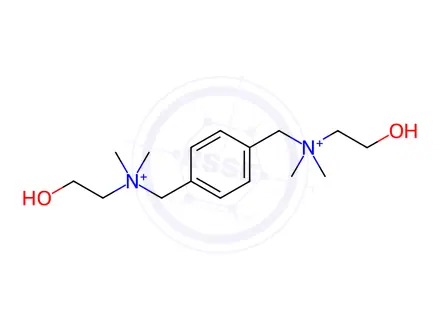 Chemical structure of (p-Phenylenedimethylene)bis((2-hydroxyethyl)dimethylammonium bromide)