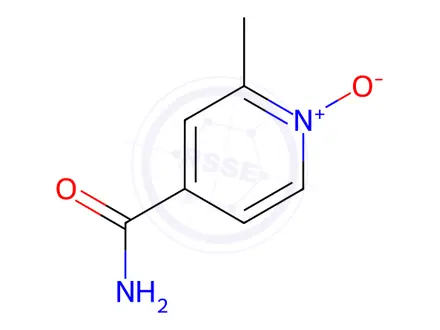 Chemical structure of Isonicotinamide, 2-methyl-, 1-oxide (6CI)
