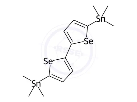 Chemical structure of Stannane, 1,1'-[2,2'-biselenophene]-5,5'-diylbis[1,1,1-trimethyl-