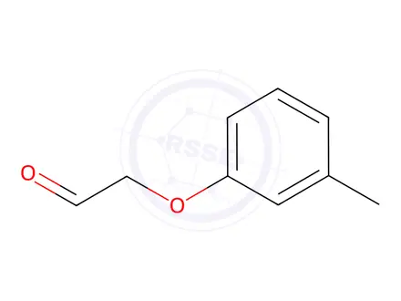 Chemical structure of Acetaldehyde, (3-methylphenoxy)-(9CI)