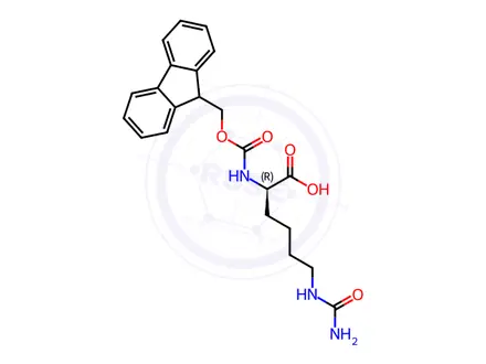 Chemical structure of Fmoc-D-Homocit-OH