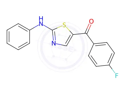 Chemical structure of (4-Fluorophenyl)(2-(phenylamino)thiazol-5-yl)methanone
