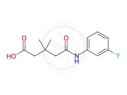 Chemical structure of 5-((3-Fluorophenyl)amino)-3,3-dimethyl-5-oxopentanoic acid