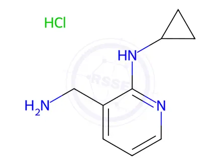 Chemical structure of 3-(Aminomethyl)-N-cyclopropylpyridin-2-amine hydrochloride