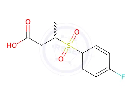 Chemical structure of 3-[(4-fluorobenzene)sulfonyl]butanoic acid