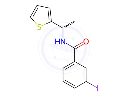 Chemical structure of 3-Iodo-N-(1-(thiophen-2-yl)ethyl)benzamide