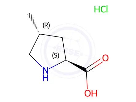 Chemical structure of trans-4-Methyl-L-proline Hydrochloride