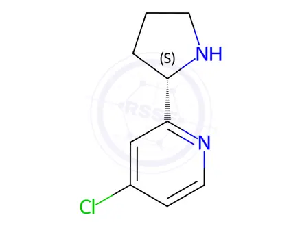 Chemical structure of 2-((2S)PYRROLIDIN-2-YL)-4-CHLOROPYRIDINE