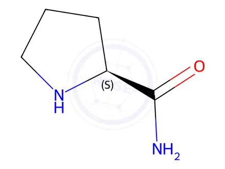 Chemical structure of L-Prolinamide
