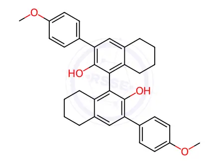 Chemical structure of (R)-5,5',6,6',7,7',8,8'-Octahydro-3,3'-bis(4-methoxyphenyl)-[1,1'-binaphthalene]-2,2'-diol