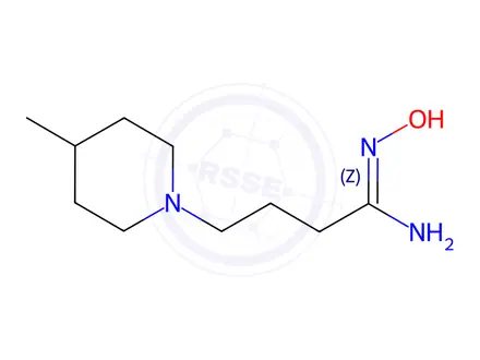 Chemical structure of n'-Hydroxy-4-(4-methylpiperidin-1-yl)butanimidamide