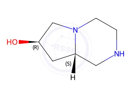 Chemical structure of Pyrrolo[1,2-a]pyrazin-7-ol, octahydro-, hydrochloride (1:2), (7R,8aS)-