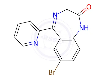 Chemical structure of Bromazepam-* psy (B1143000)