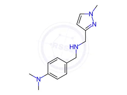 Chemical structure of 4-(dimethylamino)benzyl][(1-methyl-1H-pyrazol-3-yl)methyl]amine