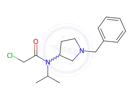 Chemical structure of N-(1-Benzylpyrrolidin-3-yl)-2-chloro-N-isopropylacetamide