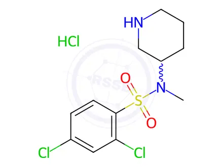Chemical structure of 2,4-Dichloro-N-Methyl-N-piperidin-3-yl-benzenesulfonaMide hydrochloride