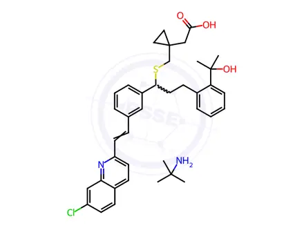 Chemical structure of Montelukast tert-butylamine