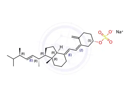 Chemical structure of Vitamin D2 Sulfate Sodium Salt