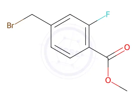 Chemical structure of Methyl 4-(Bromomethyl)-2-fluorobenzoate