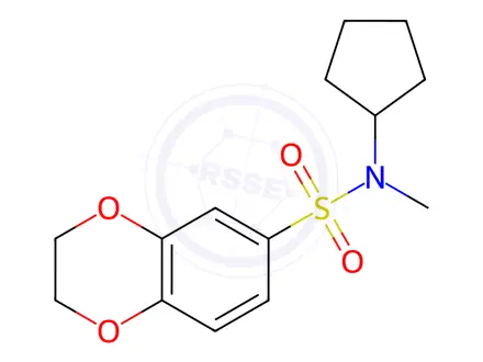 Chemical structure of n-Cyclopentyl-n-methyl-2,3-dihydro-1,4-benzodioxine-6-sulfonamide