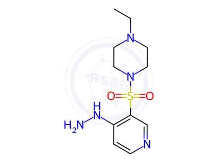 Chemical structure of 1-Ethyl-4-((4-hydrazinylpyridin-3-yl)sulfonyl)piperazine