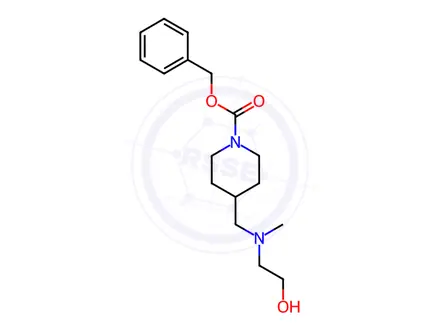 Chemical structure of Benzyl 4-(((2-hydroxyethyl)(methyl)amino)methyl)piperidine-1-carboxylate