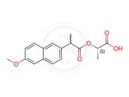 Chemical structure of Naproxen Lactic Acid Ester