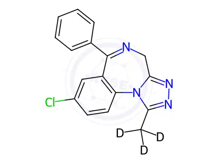 Chemical structure of Alprazolam-d3
