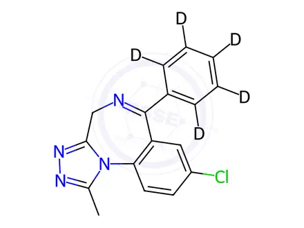 Chemical structure of Alprazolam-d5