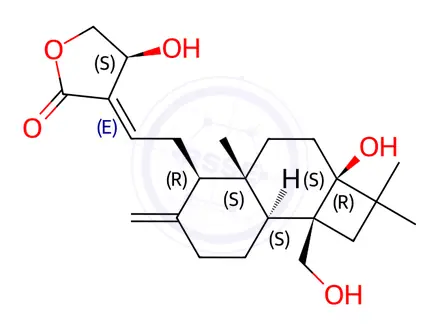 Chemical structure of 3,19-Isopropylideneandrographolide