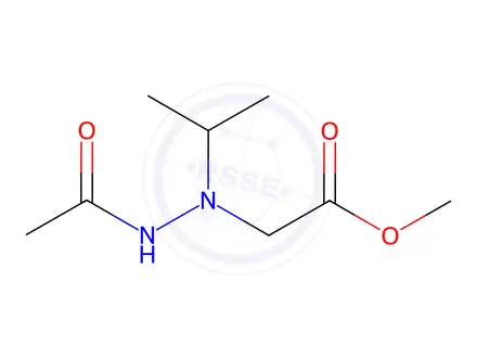 Chemical structure of Acetic acid, [2-acetyl-1-(1-methylethyl)hydrazino]-, methyl ester (9CI)