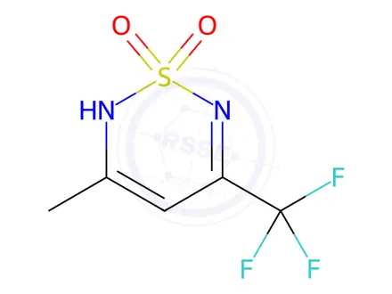 Chemical structure of 3-Methyl-5-(trifluoromethyl)-2H-1,2,6-thiadiazine 1,1-dioxide