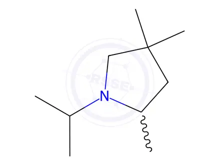 Chemical structure of Pyrrolidine, 2,4,4-trimethyl-1-(1-methylethyl)-(9CI)
