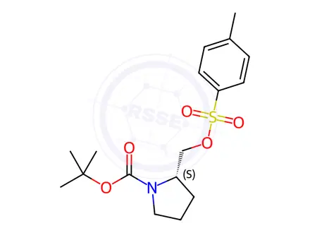 Chemical structure of (S)-tert-Butyl 2-((tosyloxy)methyl)pyrrolidine-1-carboxylate