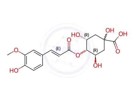 Chemical structure of 4-O-Feruloylquinic acid