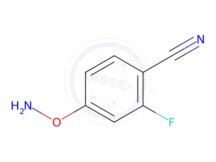 Chemical structure of Benzonitrile, 4-(aminooxy)-2-fluoro-(9CI)
