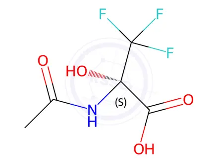 Chemical structure of Alanine, N-acetyl-3,3,3-trifluoro-2-hydroxy-