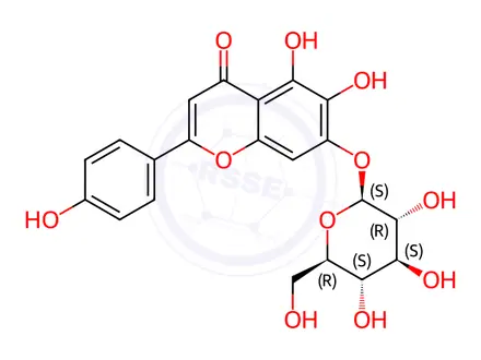 Chemical structure of Scutellarein-7-O-glucoside