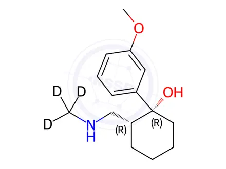 Chemical structure of rac N-Desmethyl Tramadol-d3 Hydrochloride
