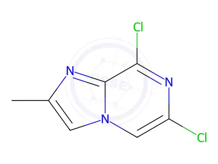 Chemical structure of Imidazo[1,2-a]pyrazine, 6,8-dichloro-2-methyl-