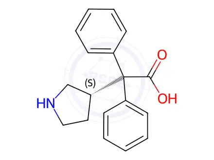 Chemical structure of Darifenacin Pyrrolidin Carboxylic Acid Impurity