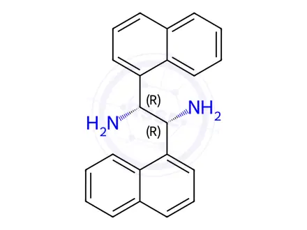 Chemical structure of (1R,2R)-1,2-Dinaphthalen-1-ylethane-1,2-diamine,dihydrochloride