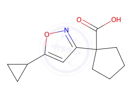 Chemical structure of 1-(5-Cyclopropylisoxazol-3-yl)cyclopentanecarboxylic acid