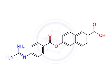Chemical structure of Nafamostat Mesilate Impurity 84