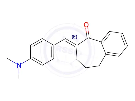 Chemical structure of (6E)-6-{[4-(dimethylamino)phenyl]methylidene}-6,7,8,9-tetrahydro-5H-benzo[7]annulen-5-one
