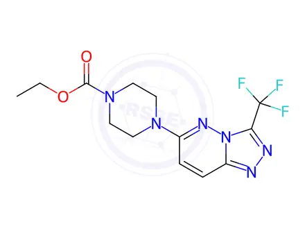 Chemical structure of ETHYL 4-[3-(TRIFLUOROMETHYL)[1,2,4]TRIAZOLO[4,3-B]PYRIDAZIN-6-YL]PIPERAZINE-1-CARBOXYLATE
