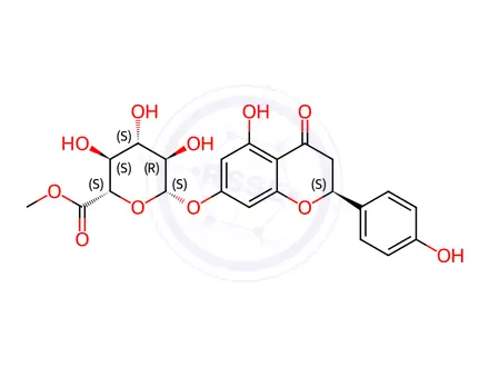 Chemical structure of Naringenin 7-O-β-D-glucuronide methyl ester