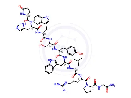 Chemical structure of Triptorelin Impurity 43 (D-Leu7 Triptorelin)